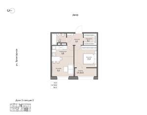 1-к квартира, вторичка, 37м2, 3/9 этаж