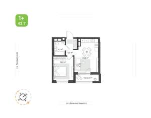 1-к квартира, вторичка, 46м2, 20/21 этаж
