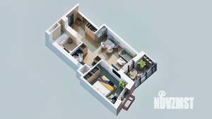 1-к квартира, вторичка, 43м2, 18/23 этаж