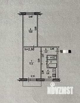 2-к квартира, вторичка, 45м2, 2/5 этаж
