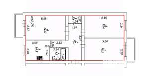 3-к квартира, вторичка, 91м2, 1/3 этаж