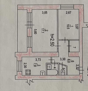 2-к квартира, вторичка, 52м2, 12/14 этаж