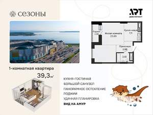 1-к квартира, вторичка, 39м2, 2/15 этаж