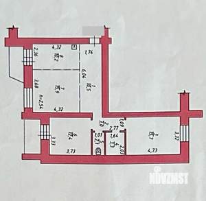 3-к квартира, вторичка, 73м2, 8/10 этаж