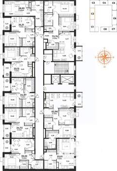 2-к квартира, вторичка, 35м2, 2/10 этаж