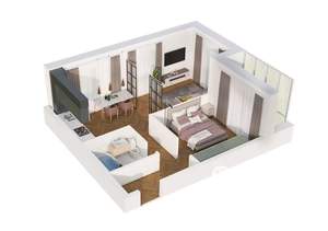 2-к квартира, вторичка, 47м2, 11/15 этаж