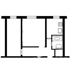 2-к квартира, вторичка, 42м2, 5/5 этаж