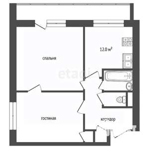 2-к квартира, вторичка, 65м2, 12/17 этаж