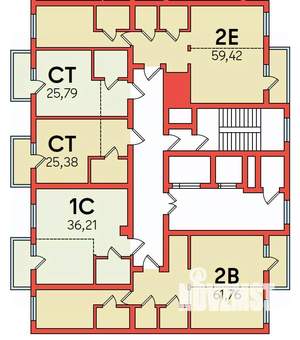 2-к квартира, вторичка, 62м2, 9/12 этаж