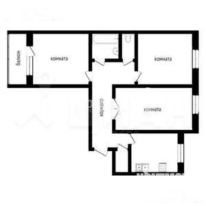 3-к квартира, вторичка, 74м2, 9/9 этаж