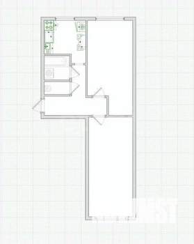 2-к квартира, вторичка, 48м2, 1/5 этаж