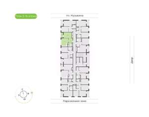 1-к квартира, вторичка, 43м2, 16/16 этаж
