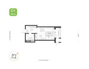 1-к квартира, вторичка, 33м2, 4/24 этаж