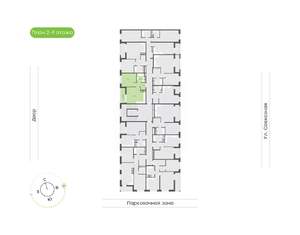 1-к квартира, вторичка, 44м2, 2/9 этаж