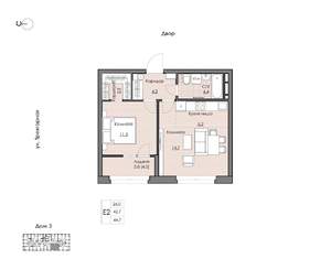 1-к квартира, вторичка, 45м2, 9/20 этаж