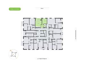 1-к квартира, вторичка, 49м2, 2/24 этаж
