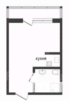 Студия квартира, вторичка, 19м2, 5/7 этаж