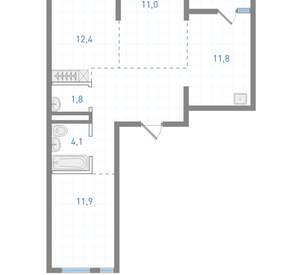 3-к квартира, вторичка, 67м2, 3/25 этаж