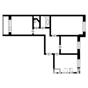 3-к квартира, вторичка, 66м2, 9/10 этаж