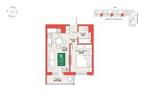 1-к квартира, вторичка, 34м2, 4/12 этаж