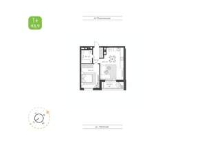 1-к квартира, вторичка, 44м2, 11/17 этаж