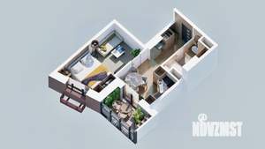 1-к квартира, строящийся дом, 31м2, 2/23 этаж