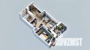 1-к квартира, вторичка, 43м2, 12/23 этаж