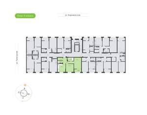 2-к квартира, вторичка, 58м2, 8/9 этаж