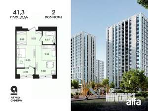 2-к квартира, вторичка, 41м2, 16/17 этаж