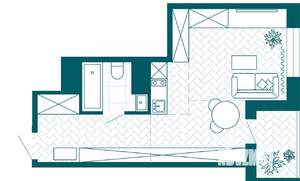 1-к квартира, вторичка, 60м2, 2/23 этаж