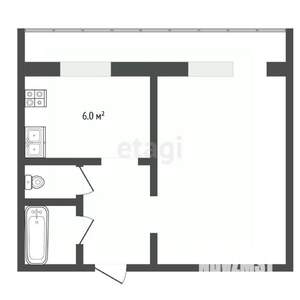 1-к квартира, вторичка, 36м2, 8/10 этаж