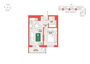 1-к квартира, вторичка, 34м2, 6/12 этаж
