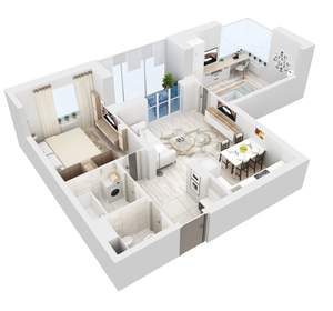 2-к квартира, вторичка, 60м2, 23/24 этаж