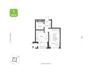 1-к квартира, вторичка, 36м2, 8/24 этаж