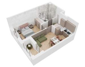 1-к квартира, вторичка, 41м2, 1/20 этаж
