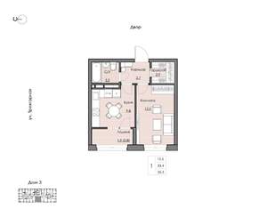 1-к квартира, вторичка, 35м2, 10/20 этаж