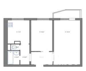 2-к квартира, вторичка, 46м2, 5/8 этаж