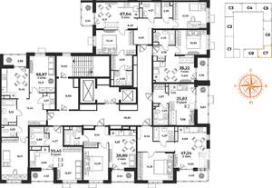 2-к квартира, вторичка, 47м2, 9/10 этаж