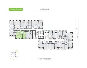 2-к квартира, вторичка, 55м2, 3/24 этаж