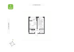 1-к квартира, вторичка, 34м2, 5/16 этаж