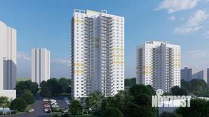 1-к квартира, строящийся дом, 32м2, 16/25 этаж