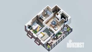 2-к квартира, вторичка, 55м2, 7/23 этаж