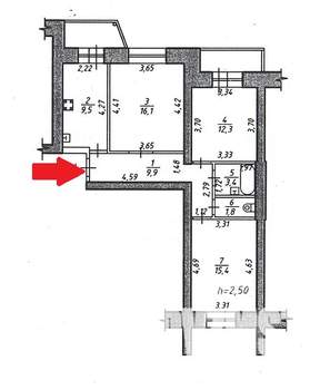 3-к квартира, вторичка, 68м2, 7/10 этаж