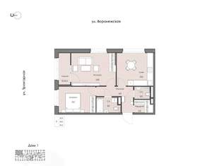 2-к квартира, вторичка, 57м2, 12/20 этаж
