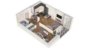 1-к квартира, вторичка, 45м2, 11/15 этаж