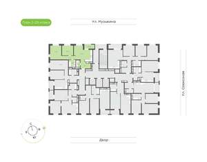 2-к квартира, вторичка, 65м2, 16/23 этаж