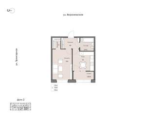 1-к квартира, вторичка, 36м2, 1/16 этаж