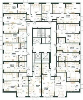 1-к квартира, вторичка, 41м2, 7/24 этаж