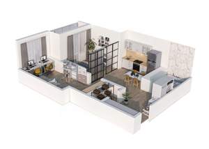 2-к квартира, вторичка, 59м2, 19/23 этаж