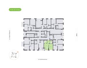 1-к квартира, вторичка, 40м2, 22/24 этаж